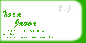 nora javor business card
